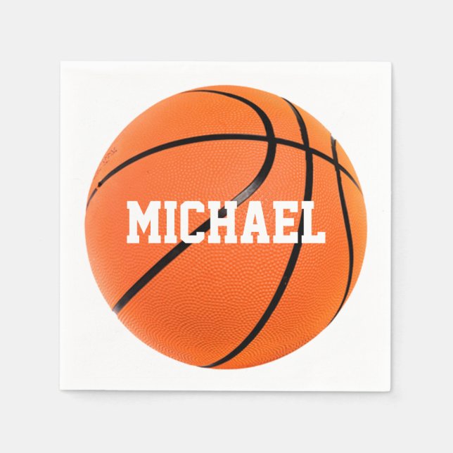 Guardanapo De Papel Basquete Seu Nome (Frente)