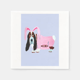 Guardanapo De Papel Basset Hound de terno de coelho