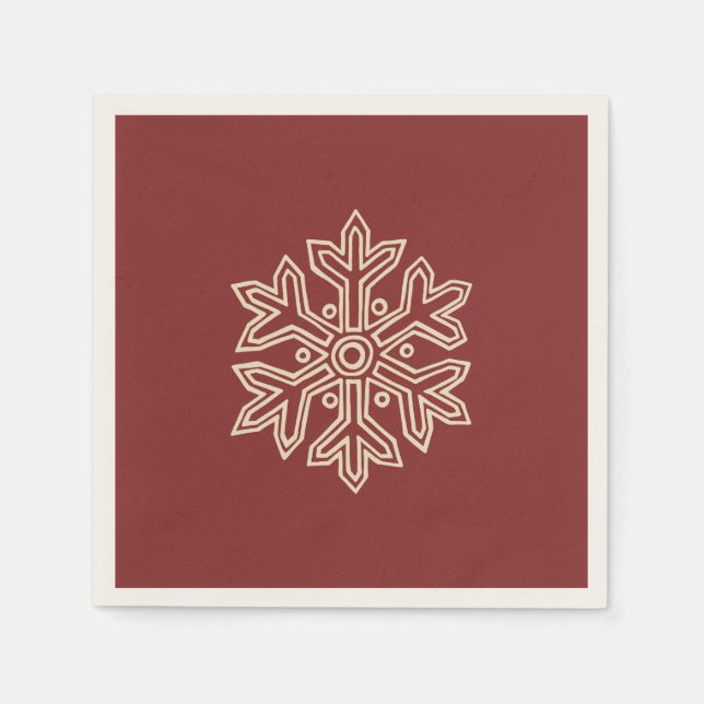 Guardanapo De Papel Basta Coleção de Natal - Floco de Neve (Frente)