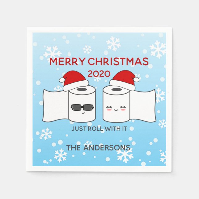 Guardanapo De Papel Basta Rolar Com O Papel De Banheiro Engraçado Covi (Frente)