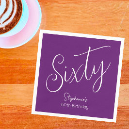 Guardanapo De Papel Bastante Moderno Autumn Purple 60º Aniversário