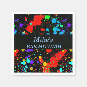 Guardanapo De Papel Bastão/bar feitos sob encomenda Mitzvah, Splatter