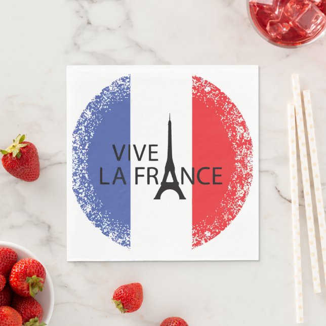 Guardanapo De Papel Bastilha Day 14 julho França Nacional (Insitu)