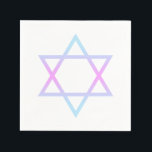 Guardanapo De Papel Bat Mitzvah Star de David Cor-de-rosa azul Roxo<br><div class="desc">Este guardanapo,  simples mas moderno,  será perfeito para a celebração do Bat Mitzvah. Este design apresenta uma Estrela de David em tons de rosa,  azul-aqua e roxo. Desenhado pela artista ©Susan Coffey.</div>