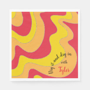 Guardanapo De Papel Bat ou Bar Mitzvah Napkin Waves