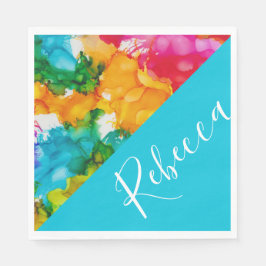 Guardanapo De Papel Bat ou Bar Mitzvah Splash de Cor Napkins