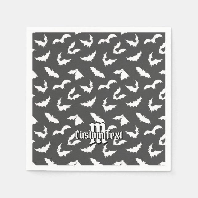 Guardanapo De Papel Bat Silhouettes Pattern Napkins (Frente)