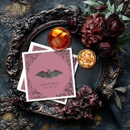 Guardanapo De Papel Bat Vitoriano Até Casamento Negro e Vinho da Morte