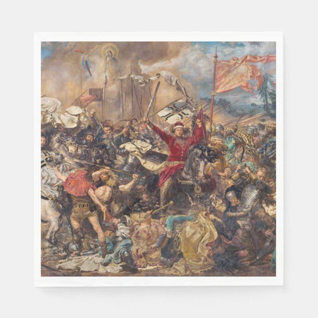 Guardanapo De Papel Batalha de Grunwald (cena militar medieval) (guerr (Frente)