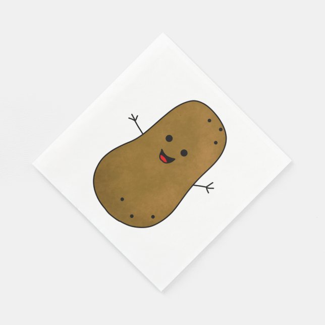 Guardanapo De Papel Batata Feliz Fofa (Quina)