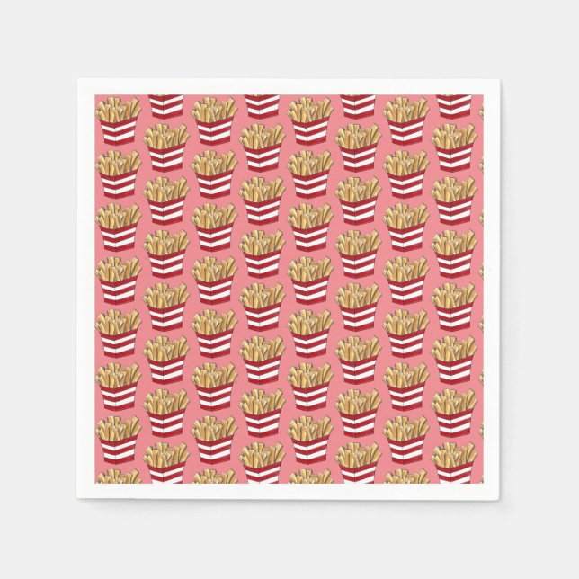 Guardanapo De Papel Batatas fritas, fritas, de Comida rápida (Frente)