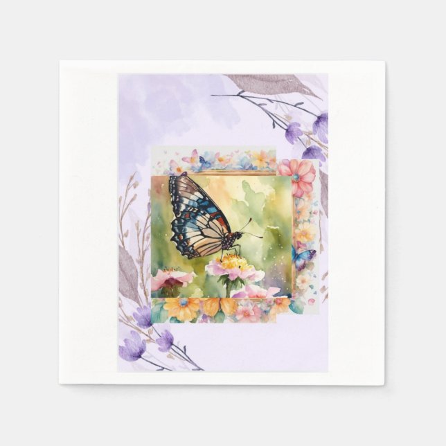 Guardanapo De Papel Baterfly napkin (Frente)