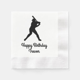 Guardanapo De Papel Bateria de baseball no aniversário personalizado