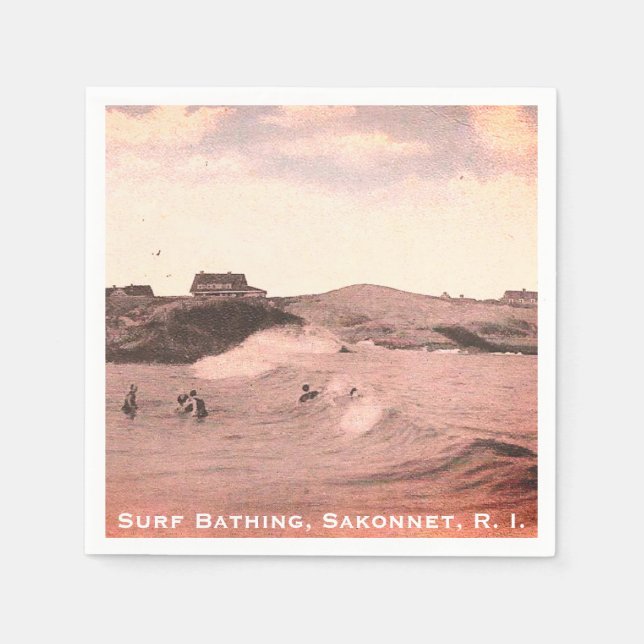 Guardanapo De Papel Bathing surf, Sakonnet - Pequeno Compton, RI (Frente)