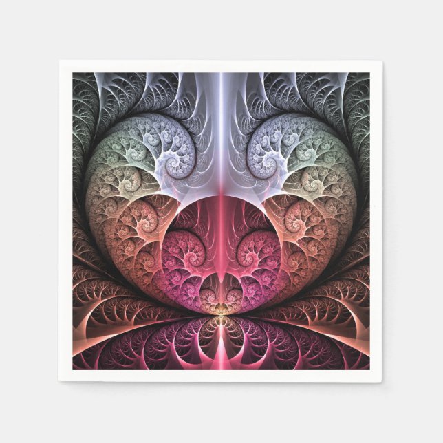 Guardanapo De Papel Batida cardíaca, Abstrato Surreal Fantasy Arte Fra (Frente)