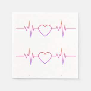 Guardanapo De Papel Batida Cardíaca EKG