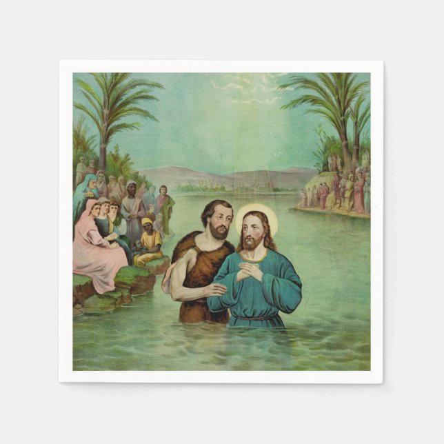 Guardanapo De Papel Batismo de Jesus Cristo (Frente)