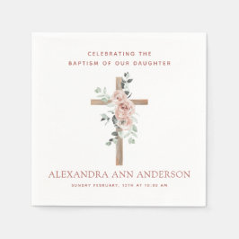 Guardanapo De Papel Batismo feminino Rosa Rosa Rosa Rosa Rosa Cristã