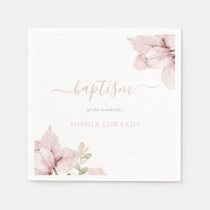 Guardanapo De Papel Batismo Floral de Elegância Incrível