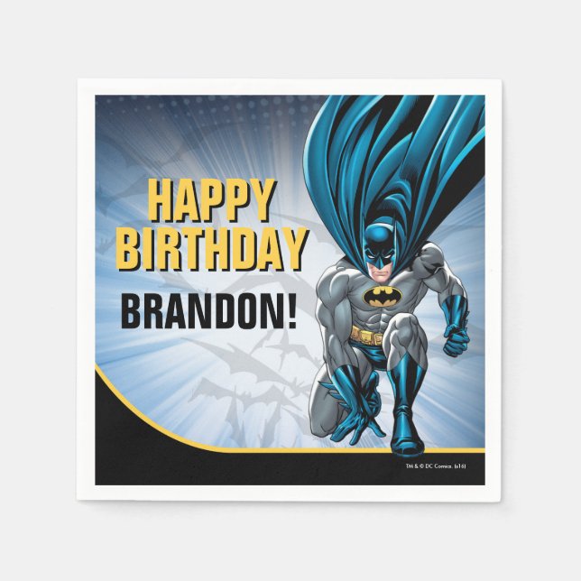 Guardanapo De Papel Batman | Feliz Aniversário (Frente)