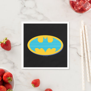 Guardanapo De Papel Batman Símbolo de faixas cianas