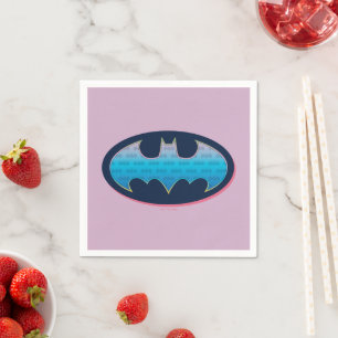 Guardanapo De Papel Batman Símbolo rosa e azul