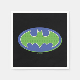 Guardanapo De Papel Batman Símbolo roxo e verde