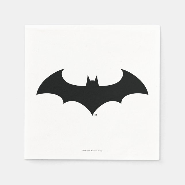 Guardanapo De Papel Batman Symbol | Simple Bat Silhouette Logo (Frente)