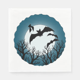 Guardanapo De Papel Bats and Trees Against the Moon
