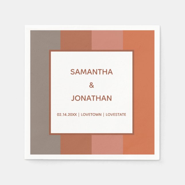 Guardanapo De Papel Bauhaus Striped Custom Wedkins Paper (Frente)