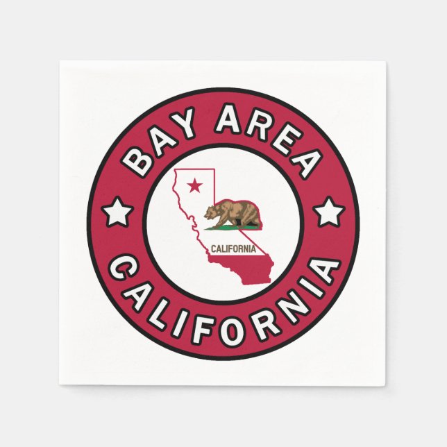 Guardanapo De Papel Bay Area California (Frente)