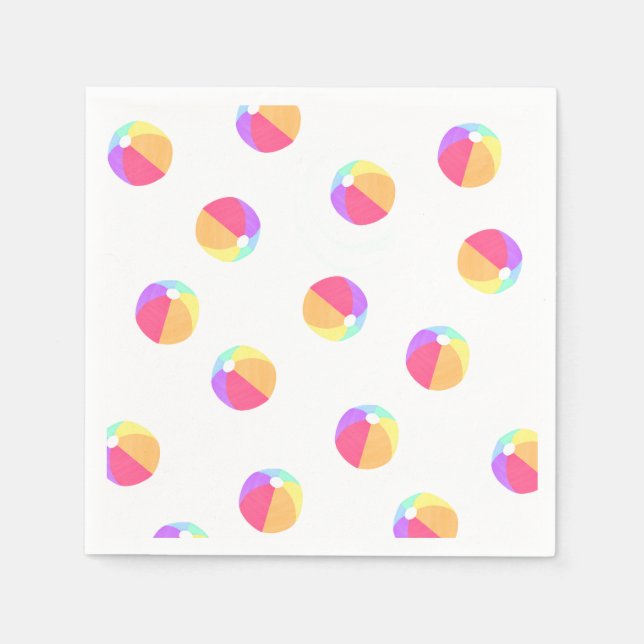 Guardanapo De Papel Beach Ball Party Napkins (Frente)