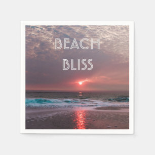 Guardanapo De Papel Beach Bliss Tropical Paraíso Sunset Editável