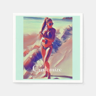 Guardanapo De Papel Beach Girl Thunder_Cove