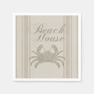Guardanapo De Papel Beach House Crab Seashore