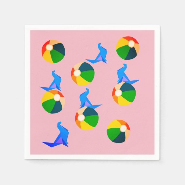 Guardanapo De Papel Beach, Summer Paper Napkins (Frente)