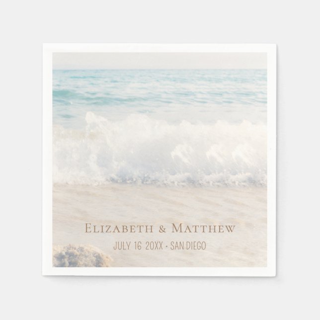 Guardanapo De Papel Beach Wedding | Seaside Wedding (Frente)