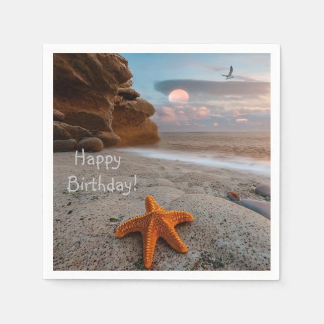 Guardanapo De Papel Beachlife Birthday Paper Napkins (Frente)