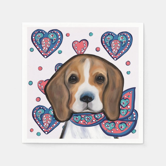 Guardanapo De Papel Beagle       (Frente)