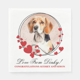 Guardanapo De Papel Beagle Dog Pet Wedding Napkins com Cães Foto