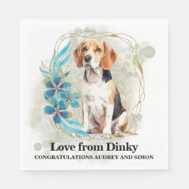 Guardanapo De Papel Beagle Dog Pet Wedding Napkins com Cães Foto