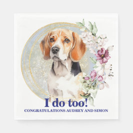 Guardanapo De Papel Beagle Dog Pet Wedding Napkins com Cães Foto