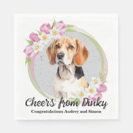 Guardanapo De Papel Beagle Dog Pet Wedding Napkins com Cães Foto