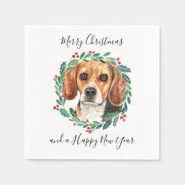 Guardanapo De Papel Beagle Elegant Dog Feliz Natal