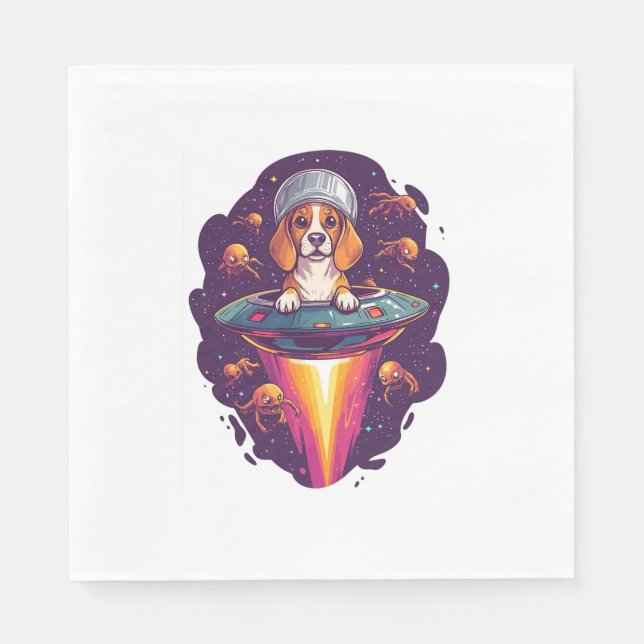 Guardanapo De Papel Beagle - Encontro de Cães Intergalácticos (Frente)