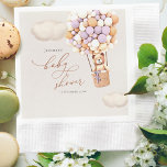 Guardanapo De Papel Bear Balões Papel de Chá de fraldas Napkins<br><div class="desc">Estes guardanapos de papel personalizáveis com um urso bonito sentado num balão de ar quente no Zazzle são a adição perfeita a qualquer festa ou evento. A design apresenta uma ilustração lúdica com um fundo colorido de balão de ar quente. Os guardanapos são feitos de papel de alta qualidade e...</div>