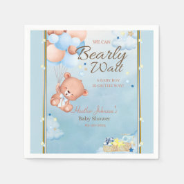 Guardanapo De Papel Bear Chá de fraldas Boy