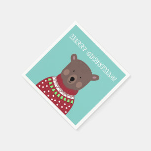 Guardanapo De Papel Bear Natal