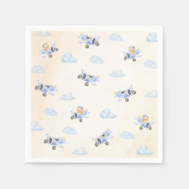 Guardanapo De Papel Bearly Wait Baby Shower Flying Bear & Cloud