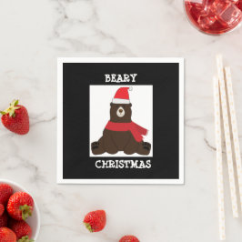 Guardanapo De Papel Beary Borwn Holiday Party Napkin